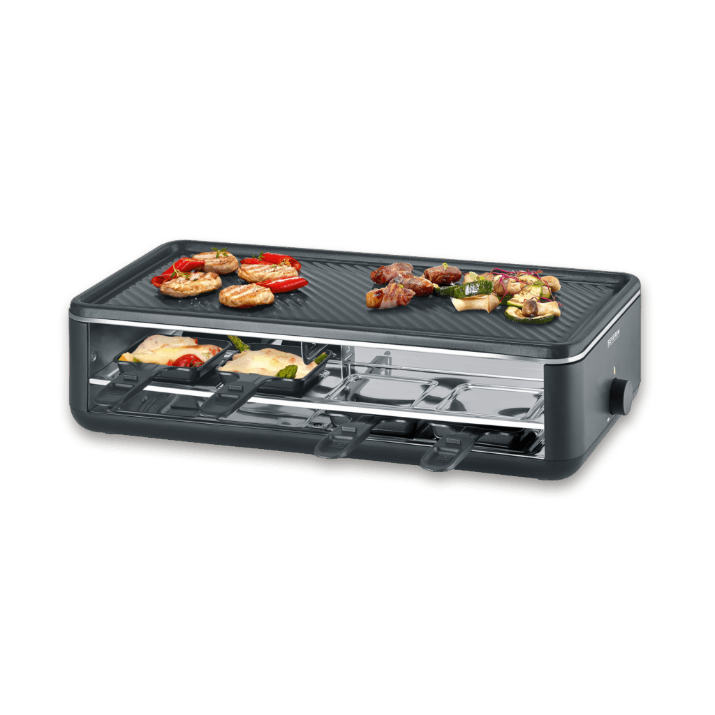 severin-raclette-und-fondue-pg-2365-black-line-lite-raclette-grill-mit-grillplatte-3
