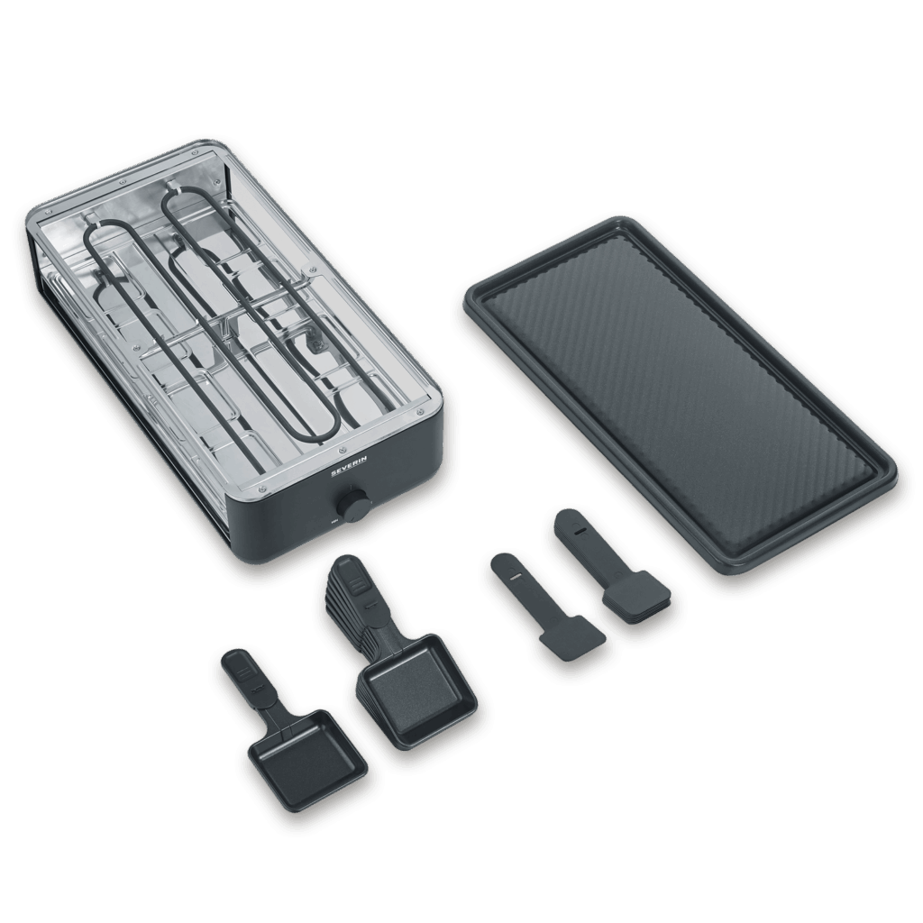 severin-raclette-und-fondue-pg-2365-black-line-lite-raclette-grill-mit-grillplatte-8