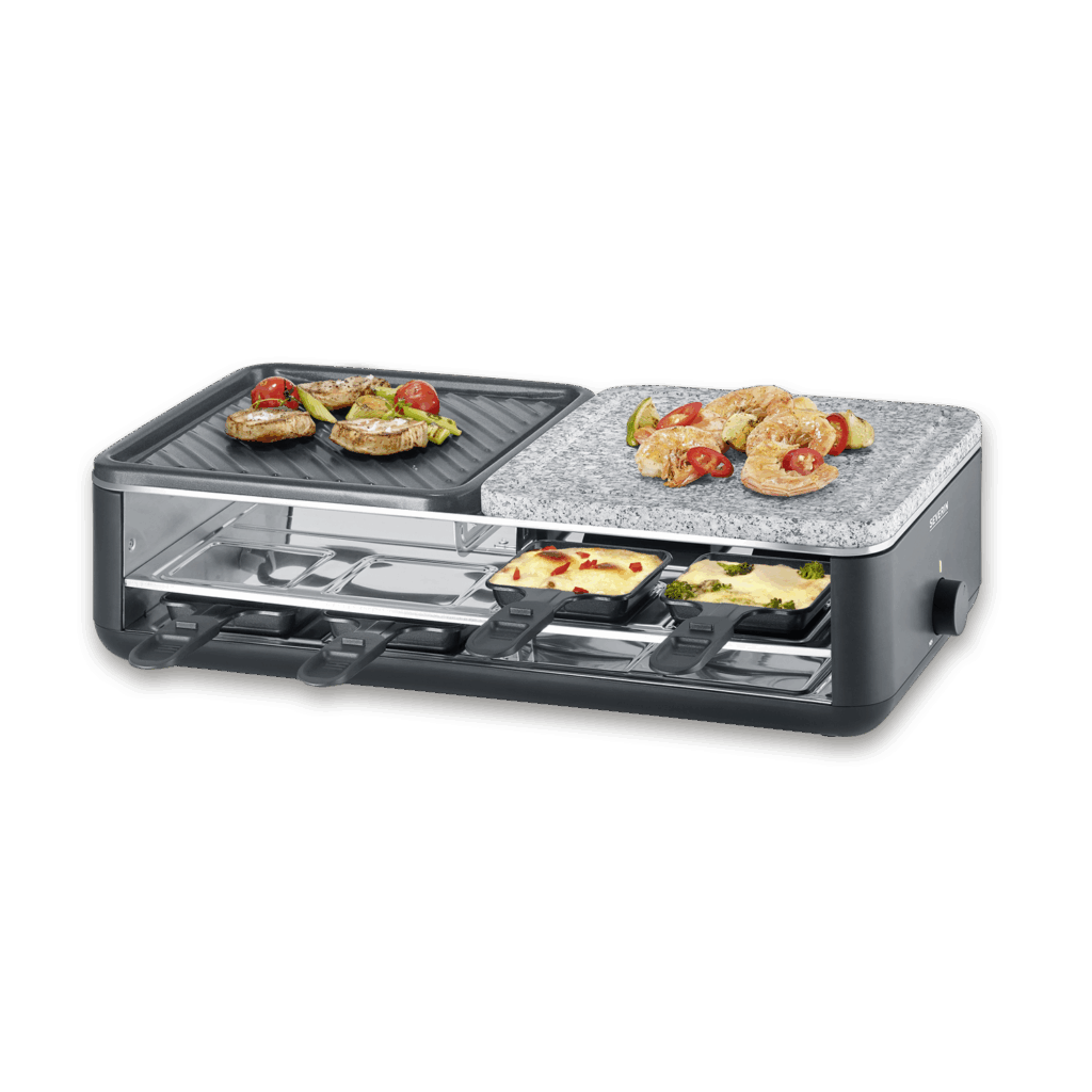 severin-raclette-und-fondue-pg-2366-black-line-lite-raclette-grill-mit-naturstein-und-grillflaeche-3